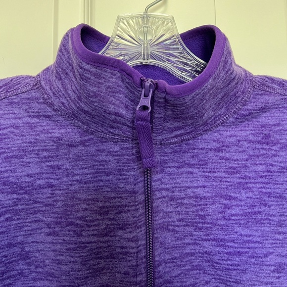 Made for Life Purple Marled Fleece Quarter Zip Long Sleeve Jacket Pullover M - Picture 8 of 13